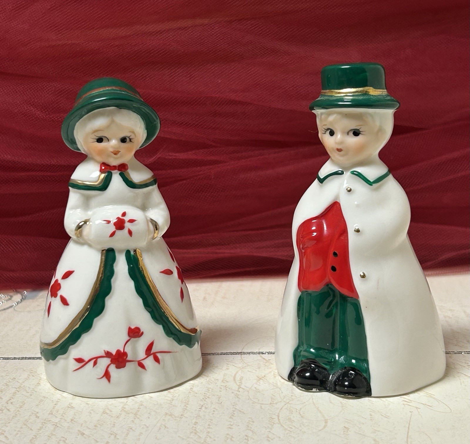 Victorian Holiday Memories 1970s “Old Time Family Bells” Christmas Figurines