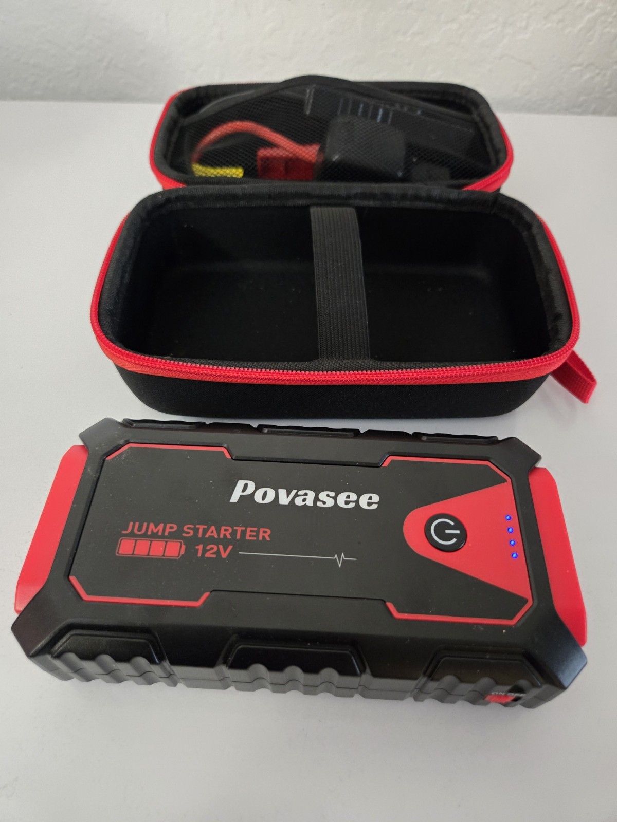 Povasee 3000A 74wh Jump Starter Booster Jumper Portable Pwer Bank Battery Charge