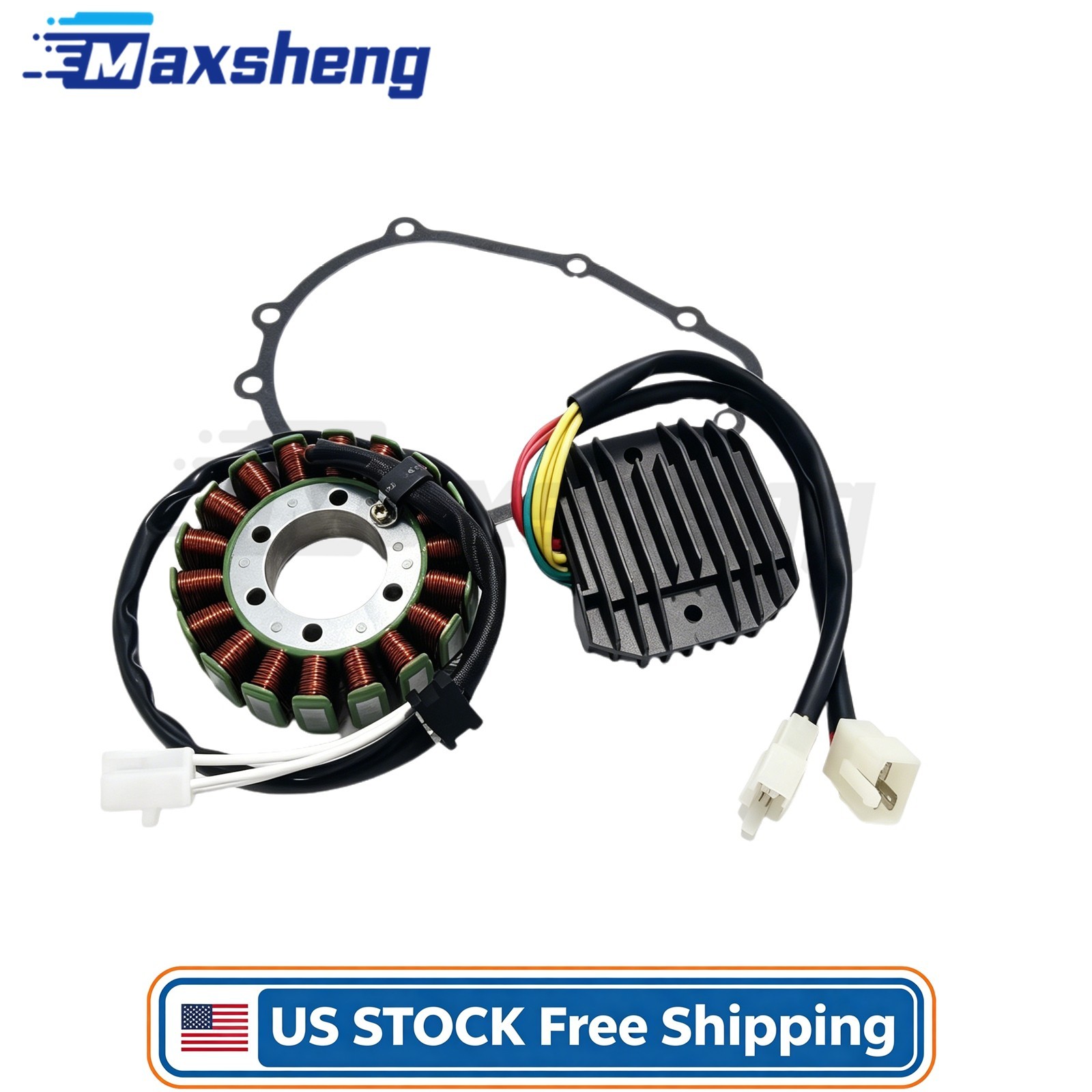 Magneto Stator+Voltage Rectifier+Gasket For Kawasaki ZX 600 636 ZX6R ZX6RR 05-06