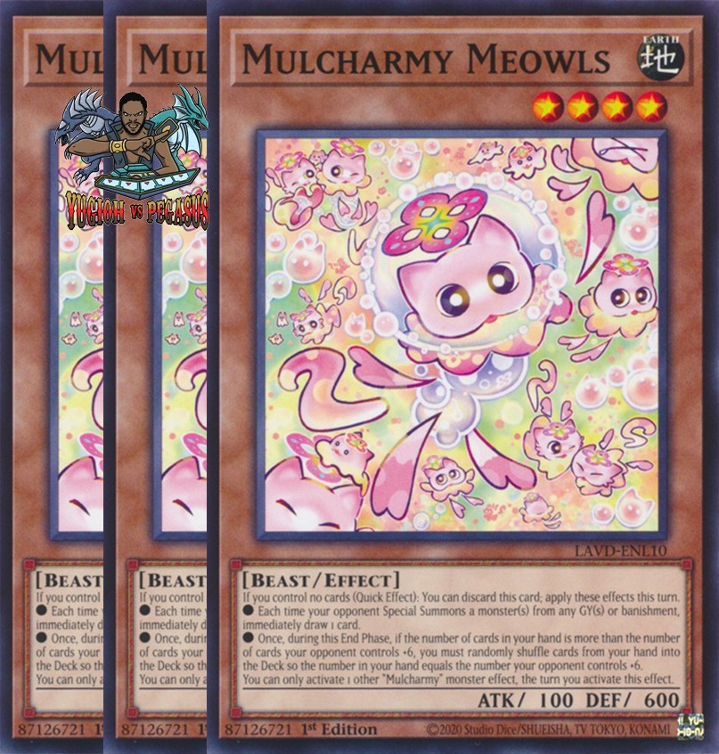 Yugioh 3x Mulcharmy Meowls LAVD-ENL10 Common 1st Ed NM