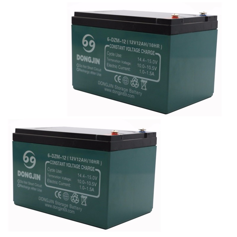 2pcs 12V 12AH 6-DZM-12 6-DZF-12 6-DMF-12 Battery For 24V Chopper Mobility 