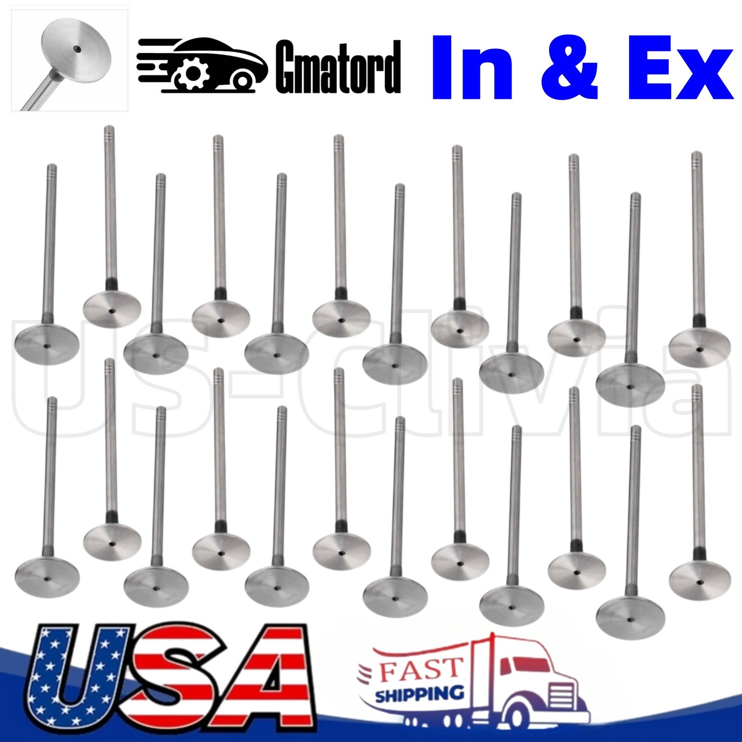 68147269AA 68147265AA Intake & Exhaust Valves Kit for 14-23 Ram 1500 3.0L Diesel
