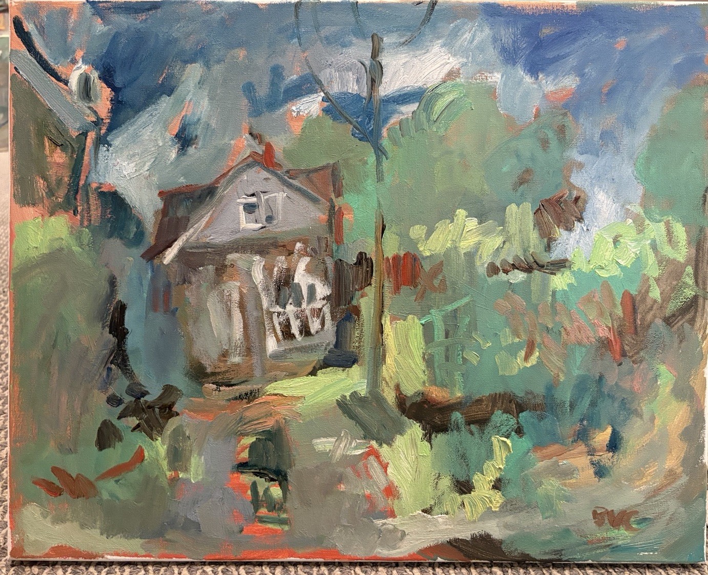 Impressionism Landscape Plein Air Original Oil Painting On Canvas 16”x20” Signed