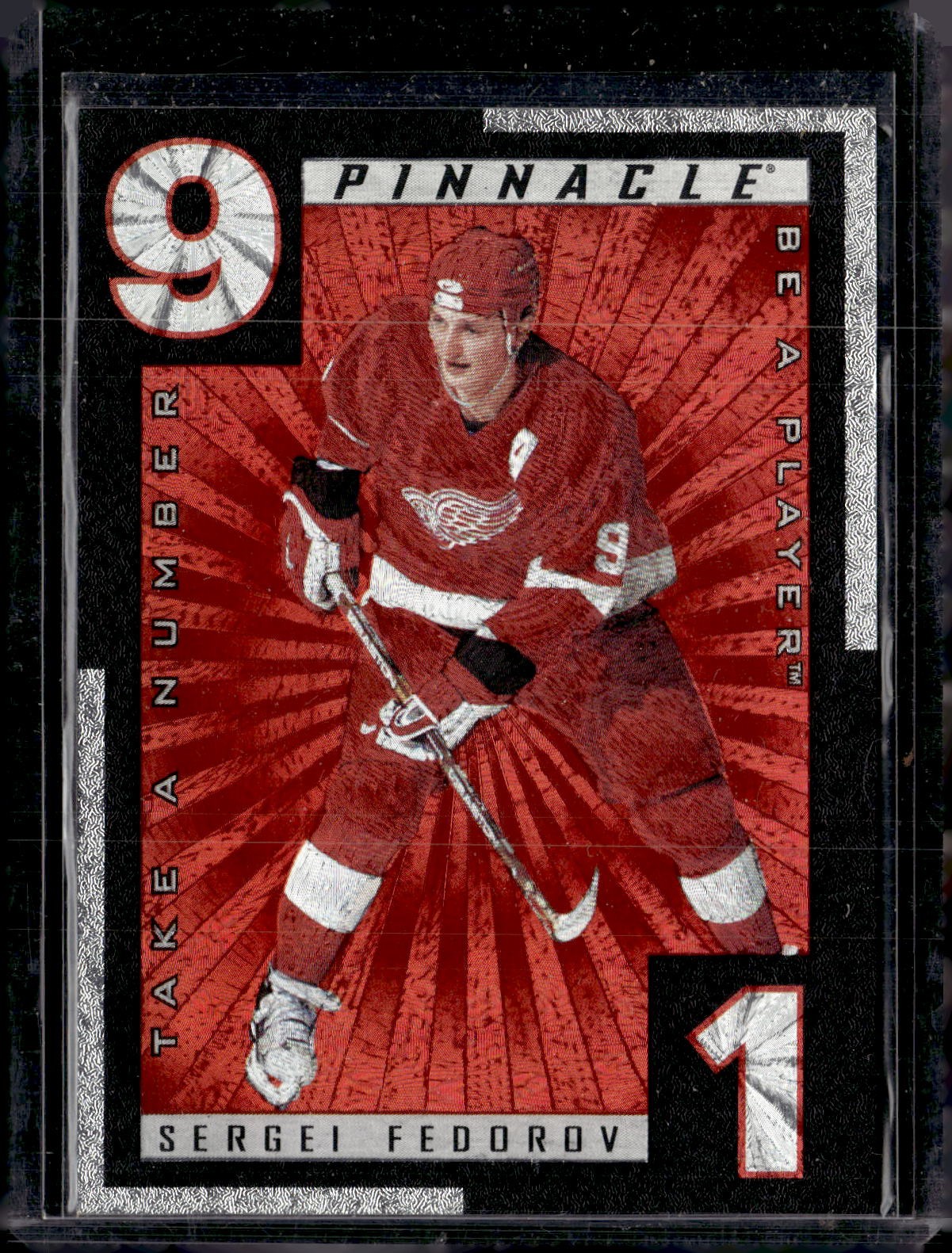 1997-98 Pinnacle Be a Player #TN5 Sergei Fedorov Take a Number 1997-98 Pinnacle Be a Player #TN5 Sergei Fedorov Take a Number