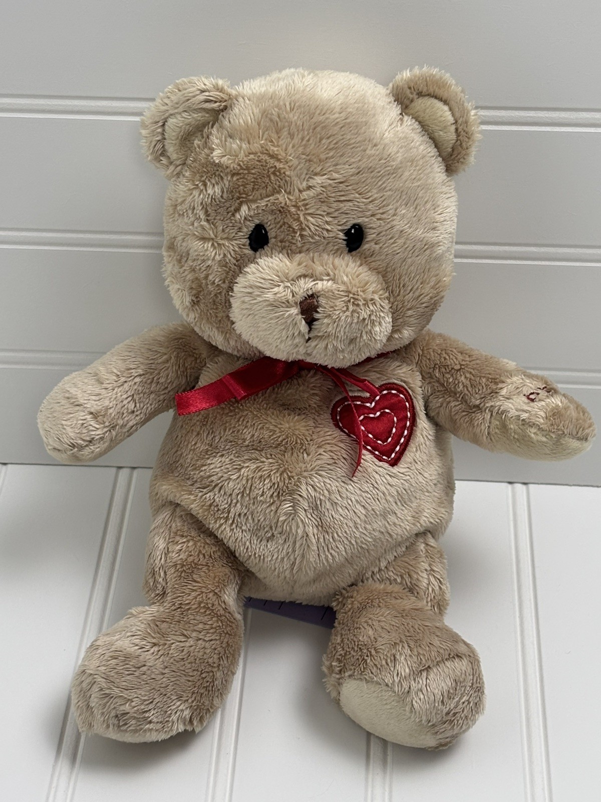 Carter\'s JUST ONE YEAR Plush Teddy Bear Lovey Red Heart Bow I Love You 98800