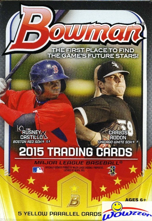 2015 Bowman Baseball HUGE EXCLUSIVE Factory Sealed Hanger Box-5 YELLOW PARALLELS