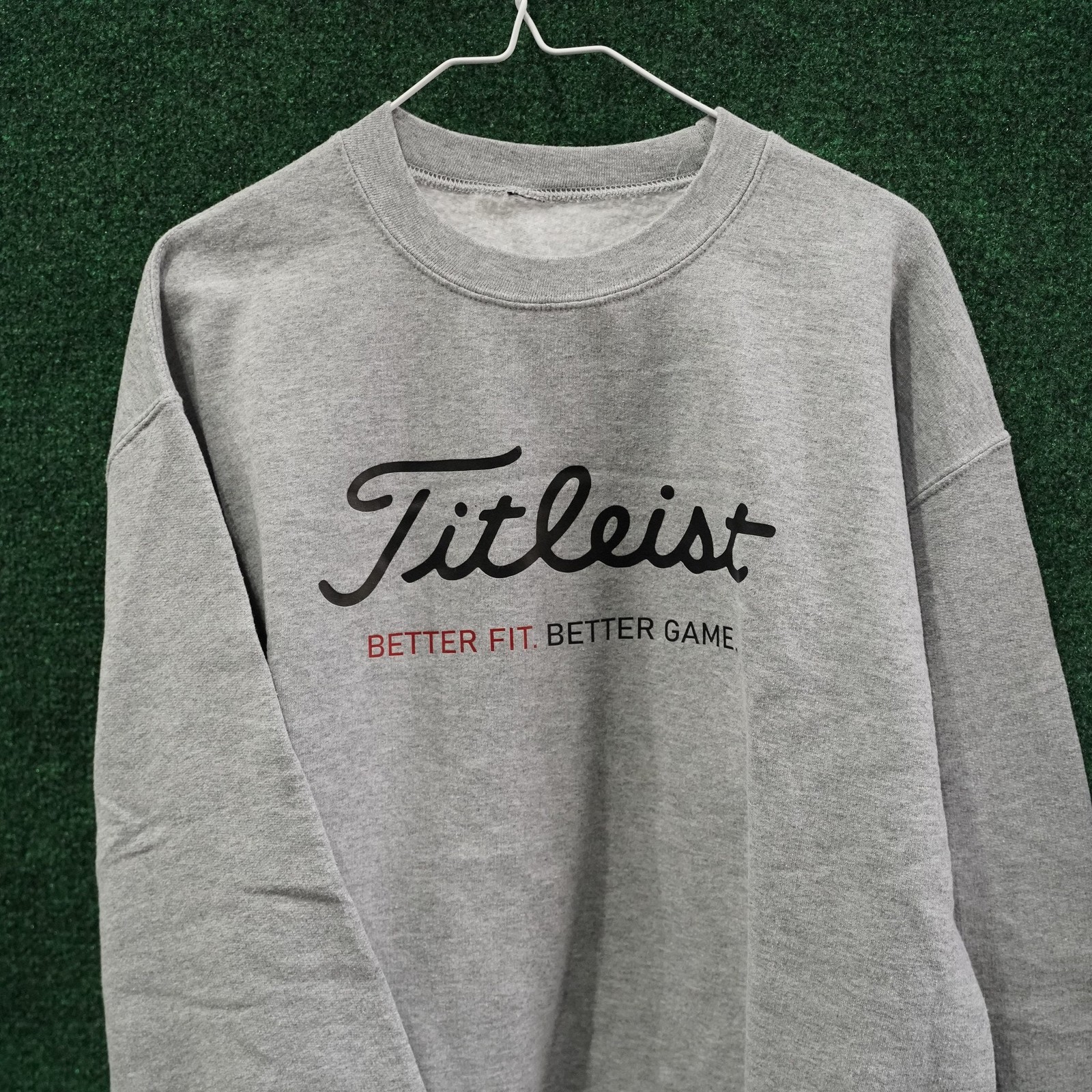 Vintage Titleist Better Fit Better Game Crewneck Sweatshirt - Grey Vintage Titleist Better Fit Better Game Crewneck Sweatshirt - Grey
