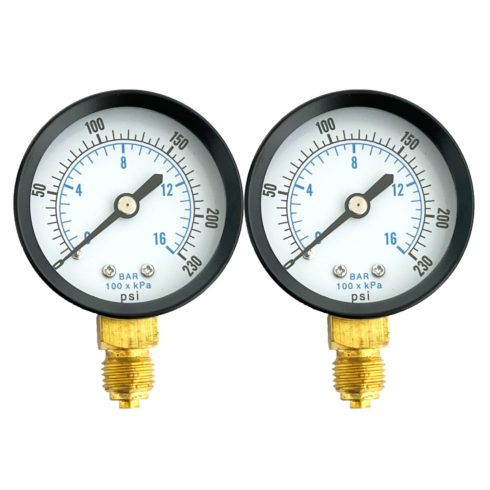 2PCS Air Pressure Gauge For Air Compressor 1/4