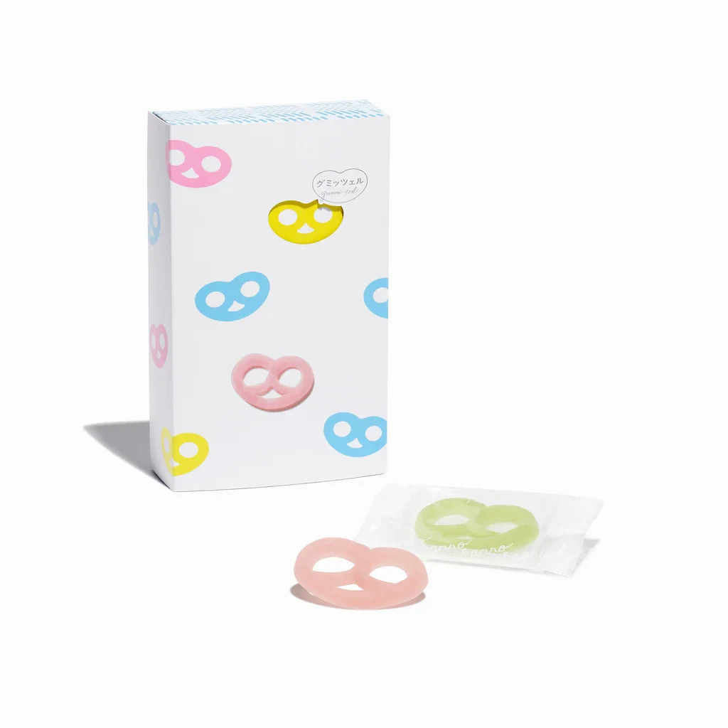 Japanese Gummi-tzel Gummitzel Gummy Candy Crunchy Sweet Kanro 12 Pieces Box