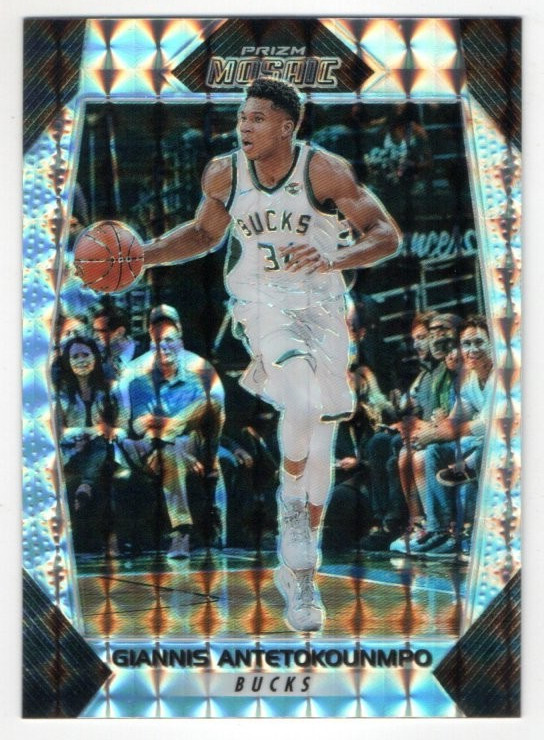 2017-18 Panini Prizm Mosaic Giannis Antetokounmpo #30 Silver Prizm 