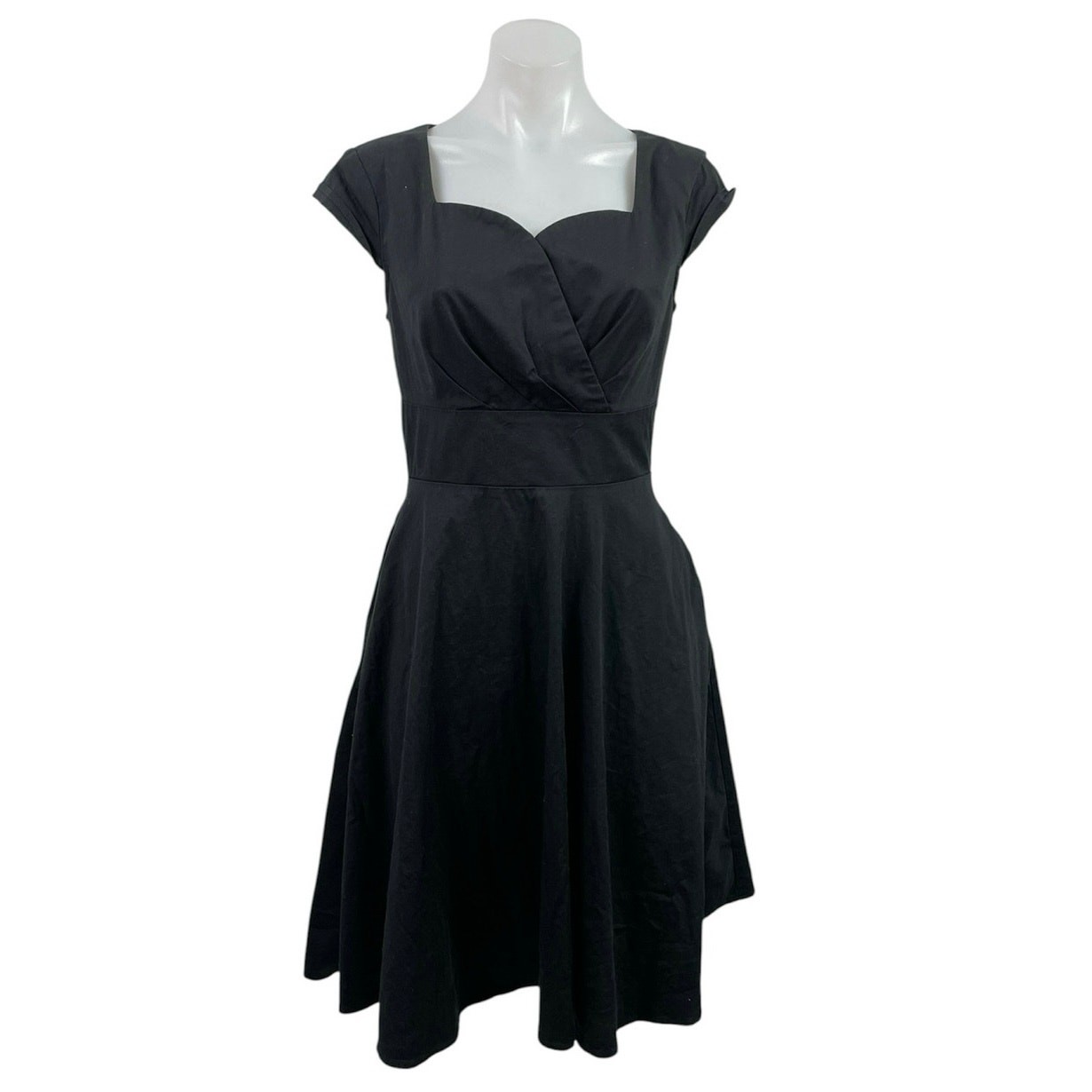 Hanpceirs Black 1950s Vintage Party Cocktail Sweetheart Fit & Flare Mini Dress M Hanpceirs Black 1950s Vintage Party Cocktail Sweetheart Fit & Flare Mini Dress M
