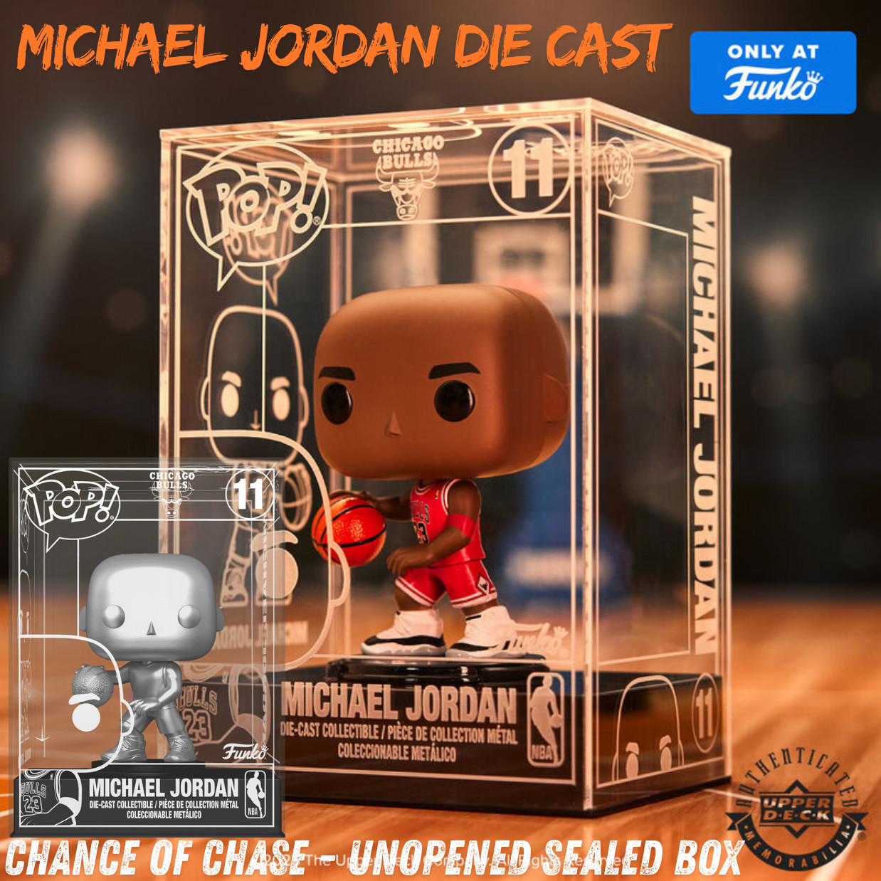 Funko Pop Cave MICHAEL JORDAN Die Cast CHANCE OF CHASE in Factory Sealed Box 🔥 Funko Pop Cave MICHAEL JORDAN Die Cast CHANCE OF CHASE in Factory Sealed Box 🔥