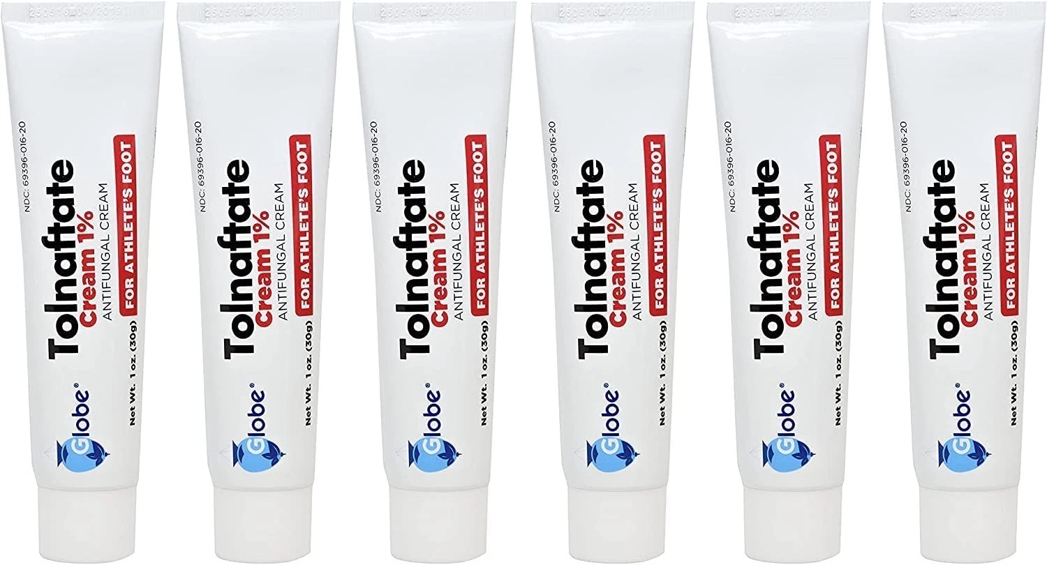 (6 Pack) Globe Tolnaftate 1% Cream 1 oz, Antifungal Treatment, Proven Clinically