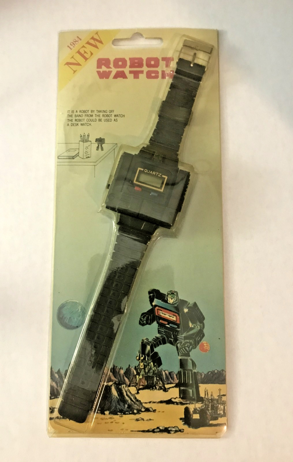 1984 Rare Vintage Robot Watch Quartz Transforming Robot Sealed Original Package