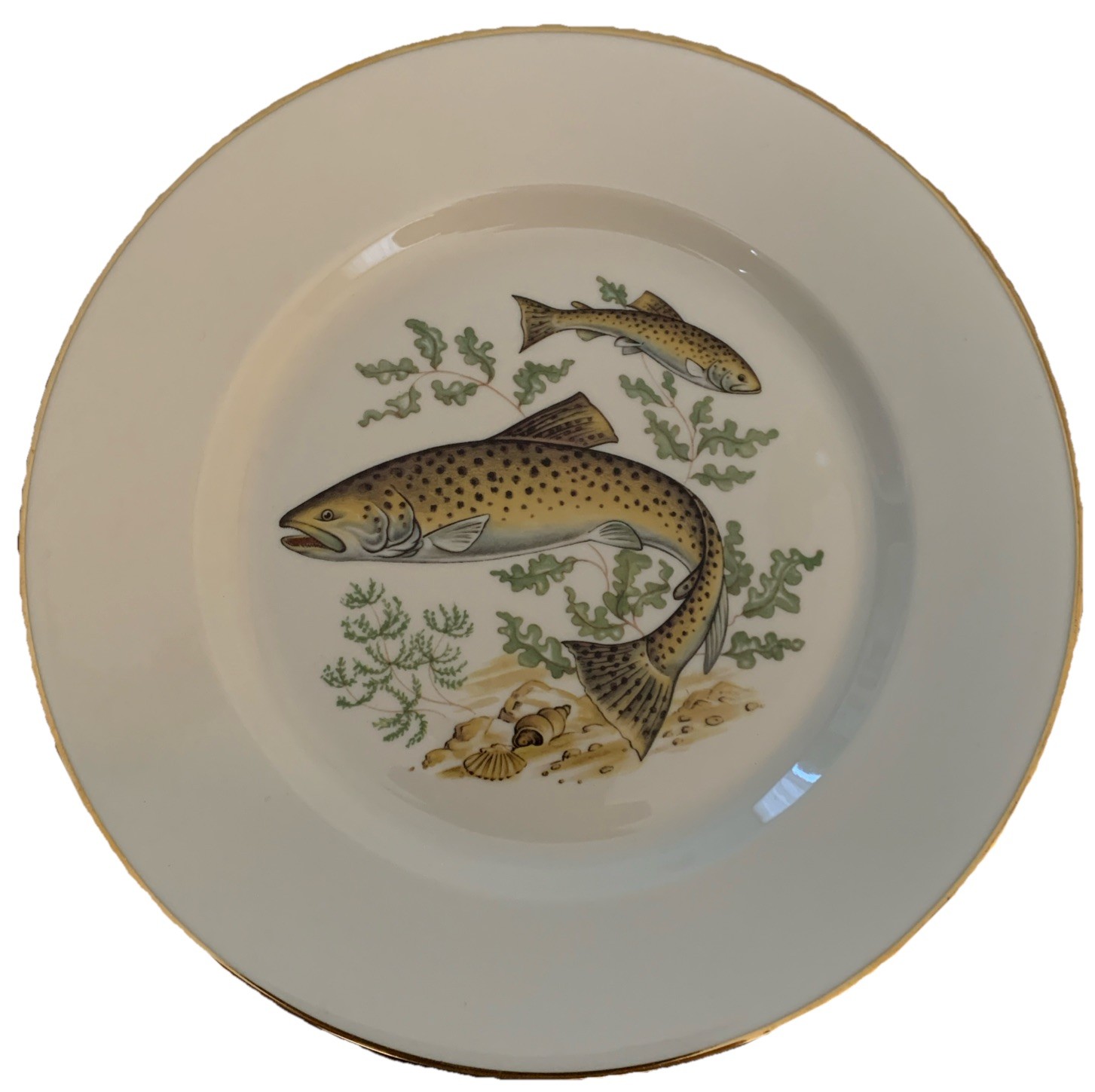 Vintage JWK Rosenthal Porcelain Brown Trout West Germany  10\