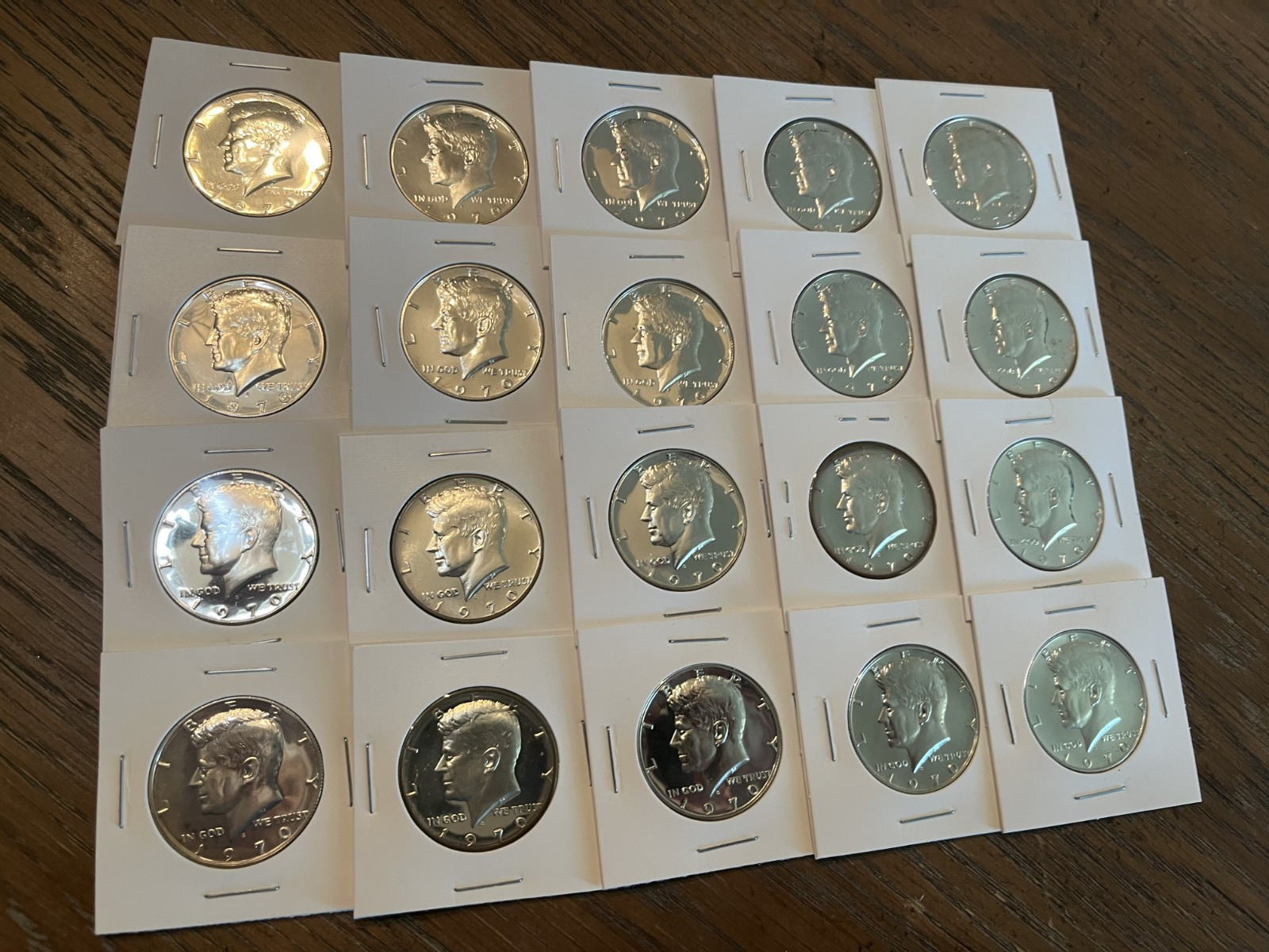 1970 S 40% SILVER PROOF KENNEDY HALF DOLLAR ROLL $10 FACE VALUE (20 COINS) 1970 S 40% SILVER PROOF KENNEDY HALF DOLLAR ROLL $10 FACE VALUE (20 COINS)