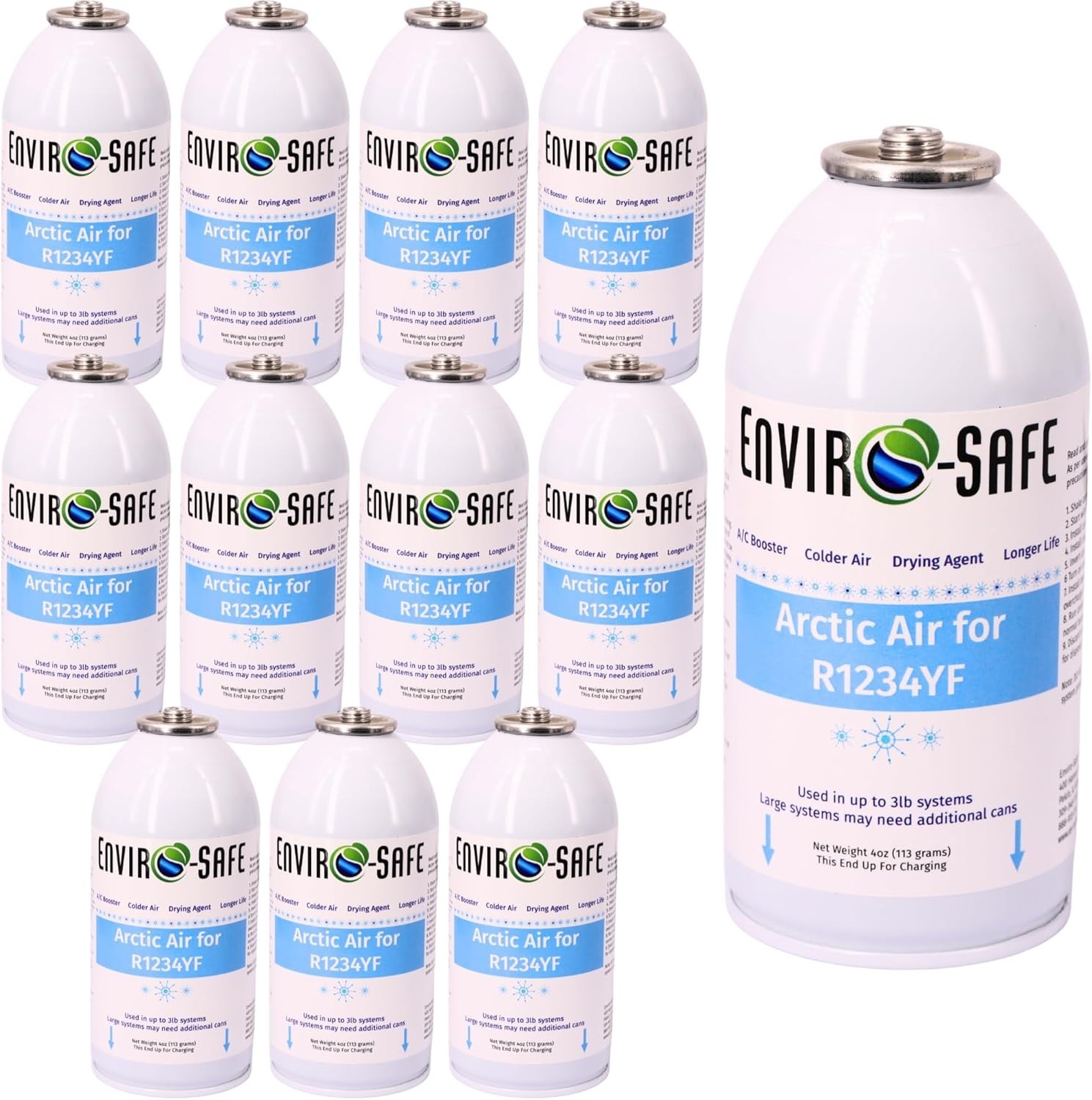 ENVIRO-SAFE Arctic Air for R1234YF Systems (12 Cans Only) ENVIRO-SAFE Arctic Air for R1234YF Systems (12 Cans Only)