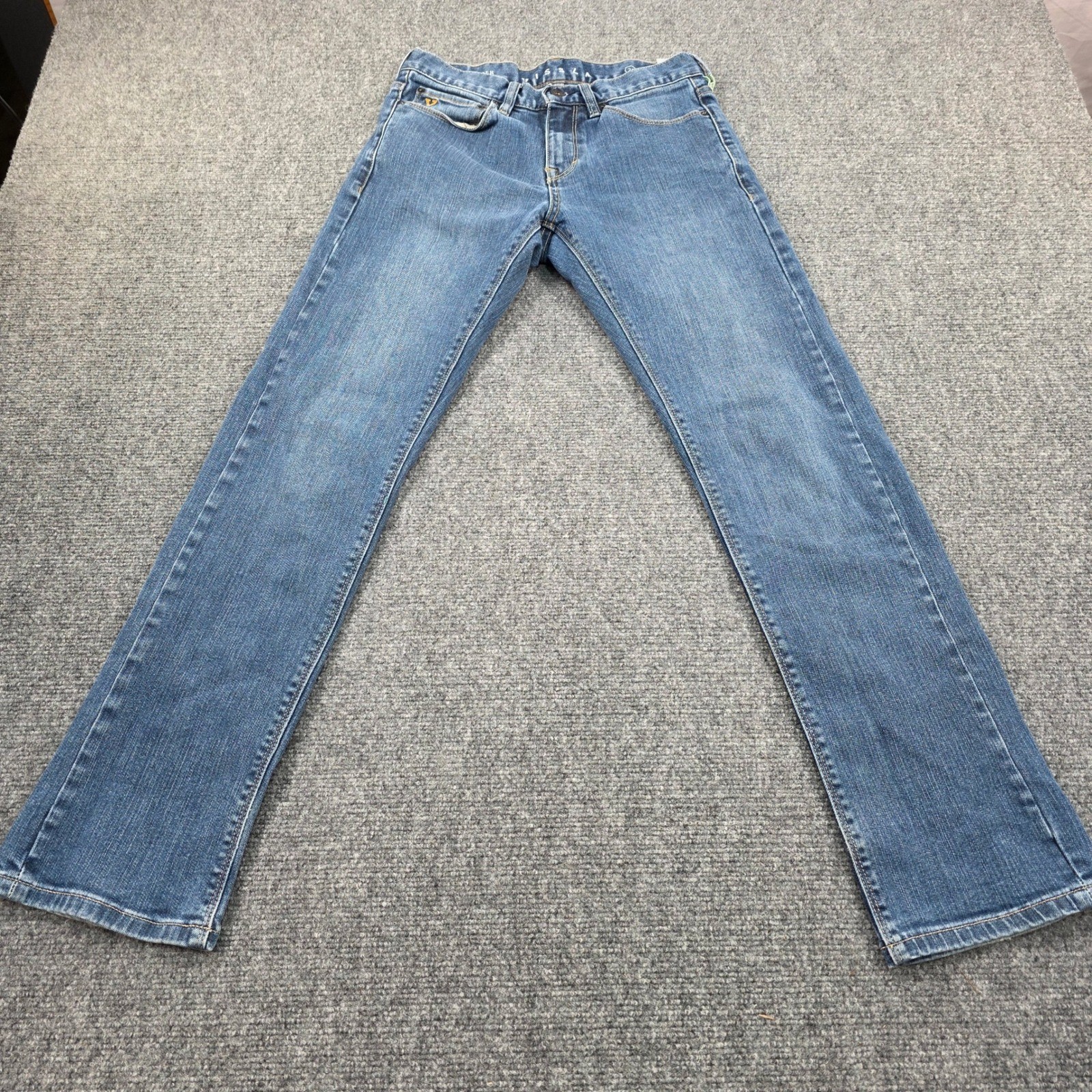 Men\'s VISSLA Border Denim Jeans Size 28 Blue Wash Straight Leg Casual Pants