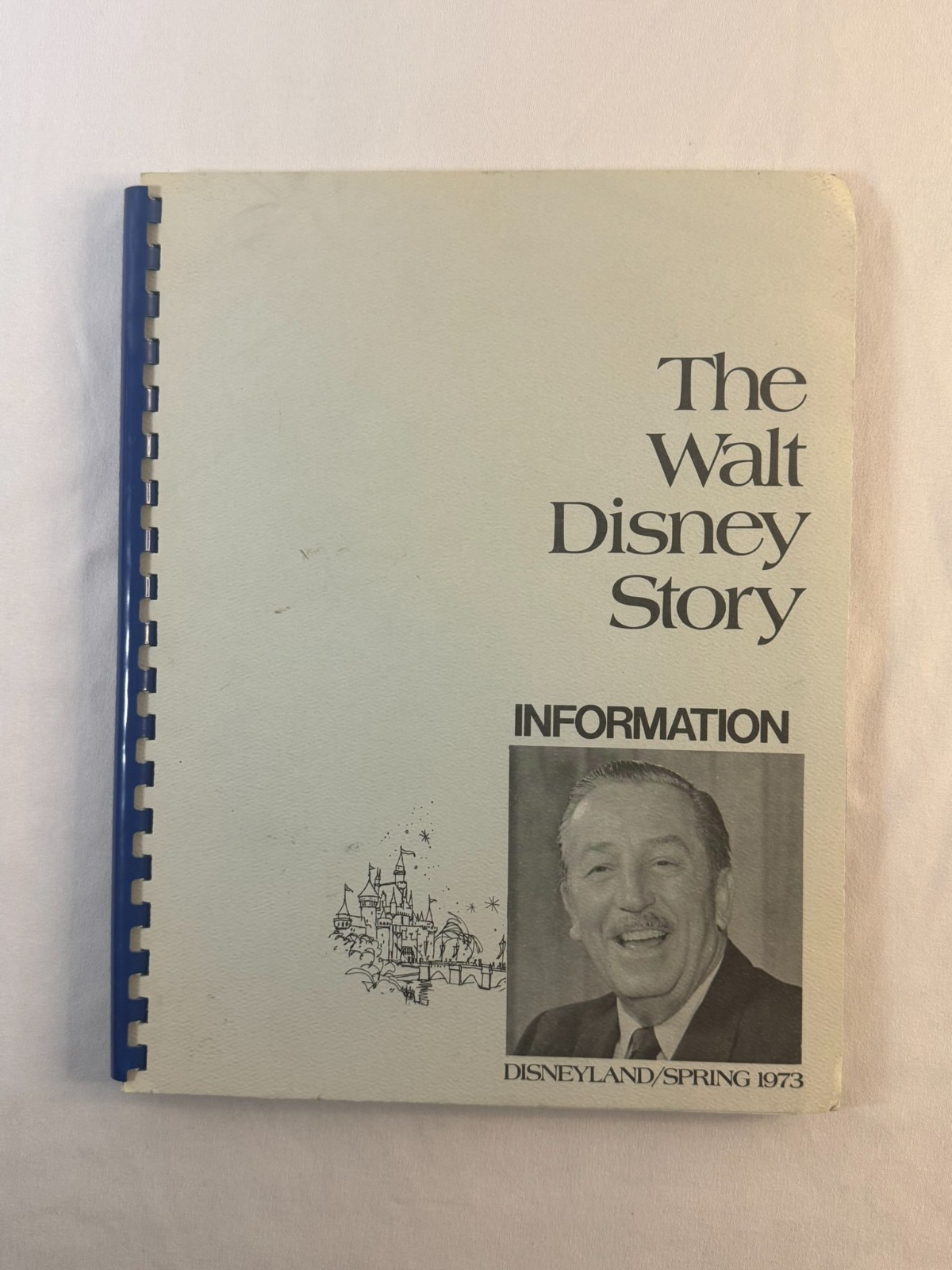 Rare 1973 Walt Disney Story Disneyland Press Information Booklet Tabbed Original
