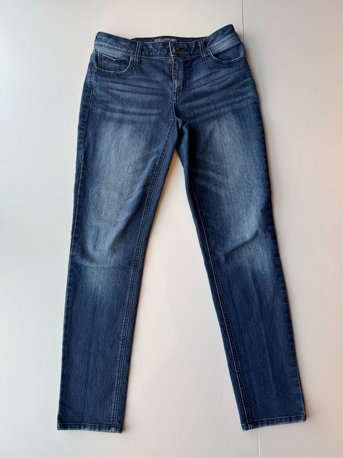 Maurices Women\'s 7/8 Straight Leg Jeans in Medium Blue Wash