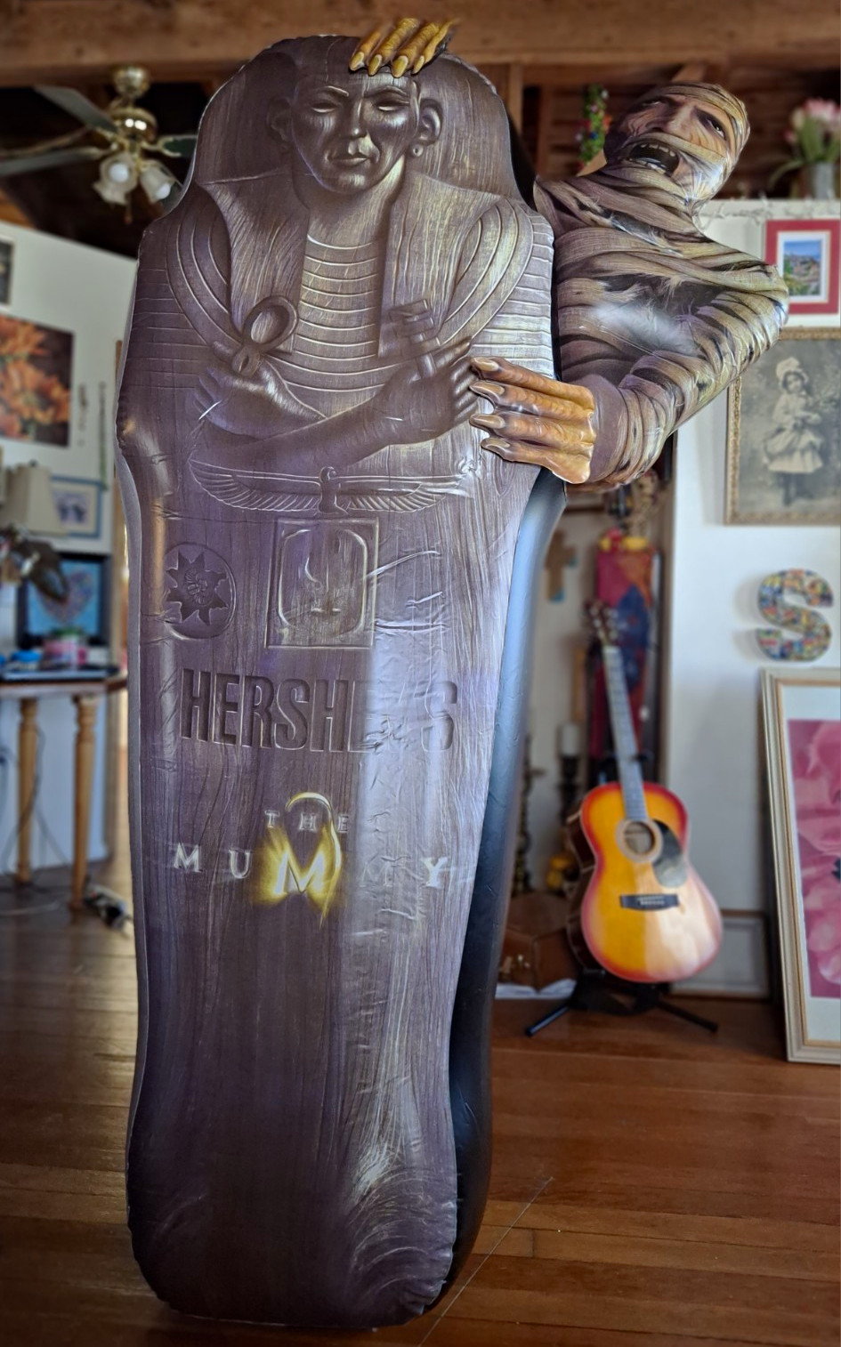 VINTAGE 1999 Hershey's The Mummy Movie Promo Inflatable Sarcophagus 7FT RARE