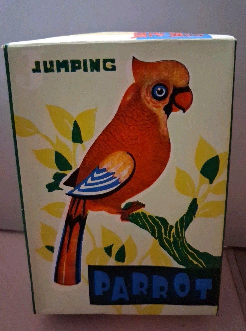 Vintage 1982 - Jumping Parrot - China Made Litho Toy-Original Box w/ Key Working Vintage 1982 - Jumping Parrot - China Made Litho Toy-Original Box w/ Key Working