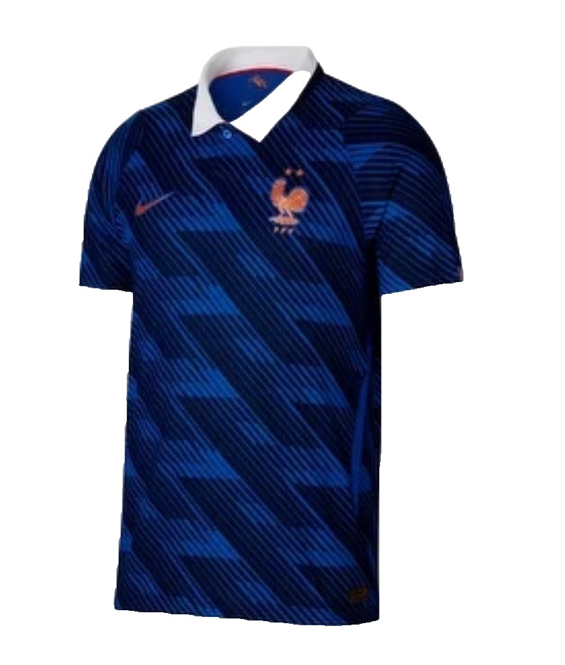 Nike France Home Soccer Jersey Blue Adult Short Sleeve Football