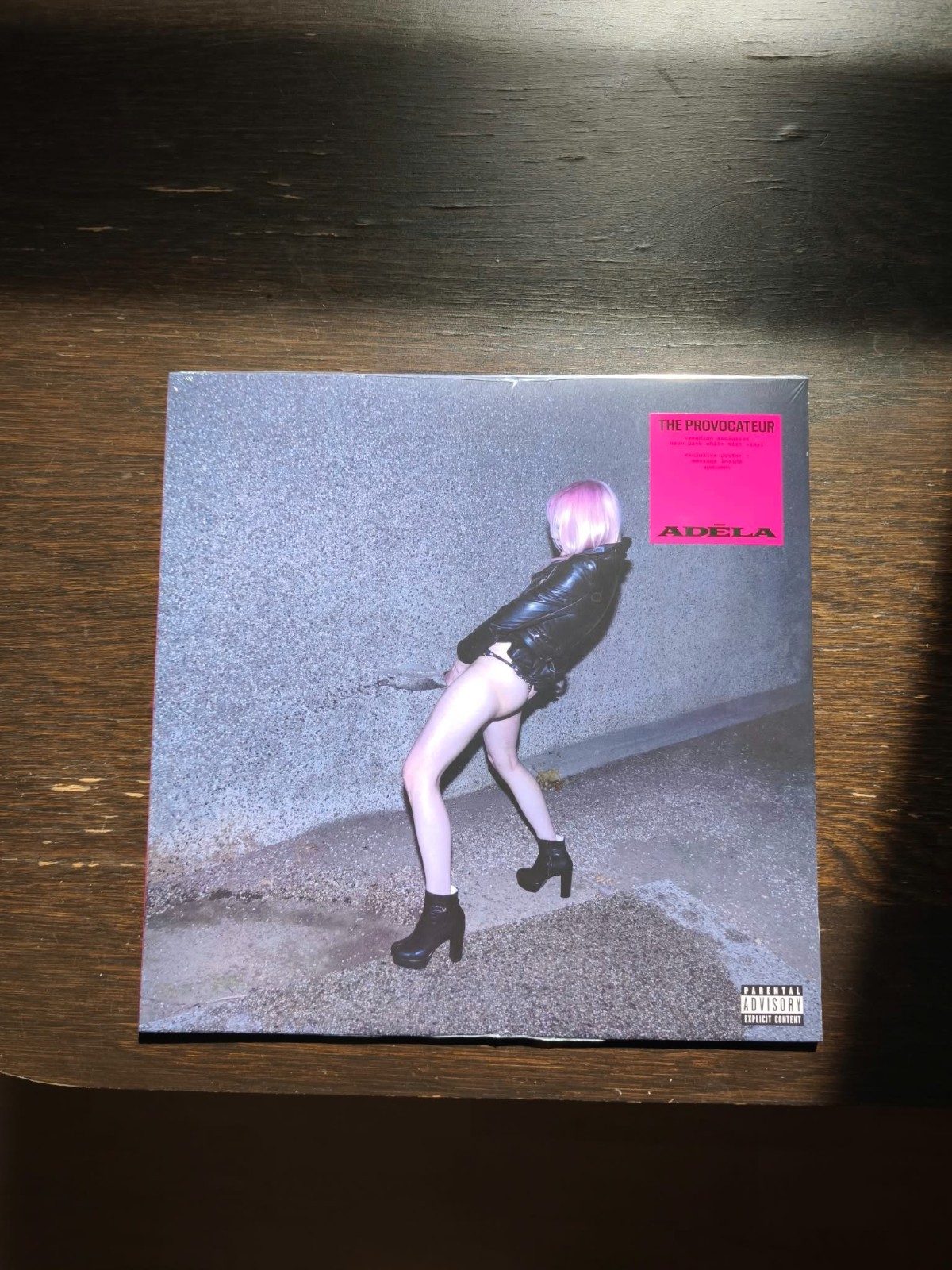 Adéla - The Provocateur Neon Pink Vinyl (Canadian Exclusive)  Signed poster