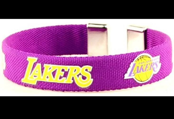 NBA Los Angeles Lakers Ribbon Band Bracelet