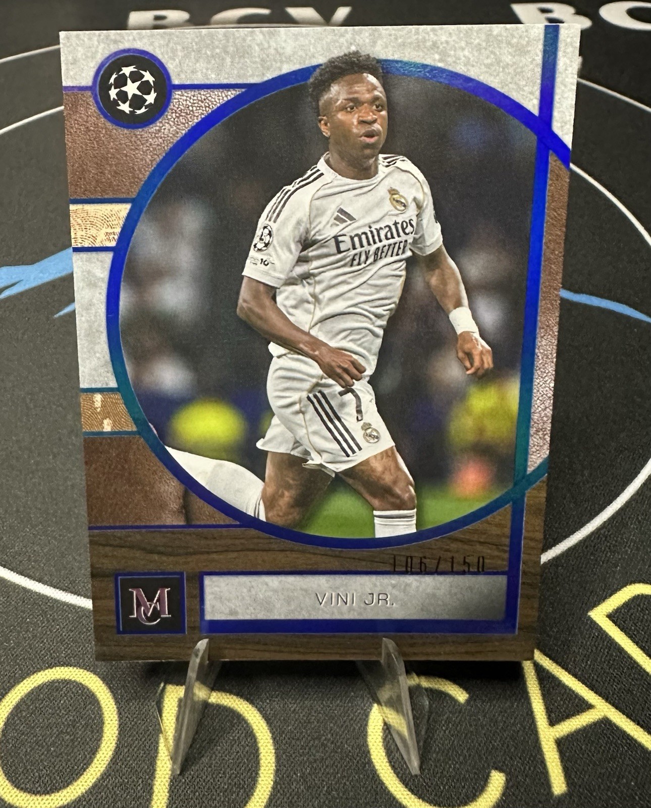 2025 Topps Museum Collection UEFA Club Competitions Vini Jr. #73 Sapphire /150