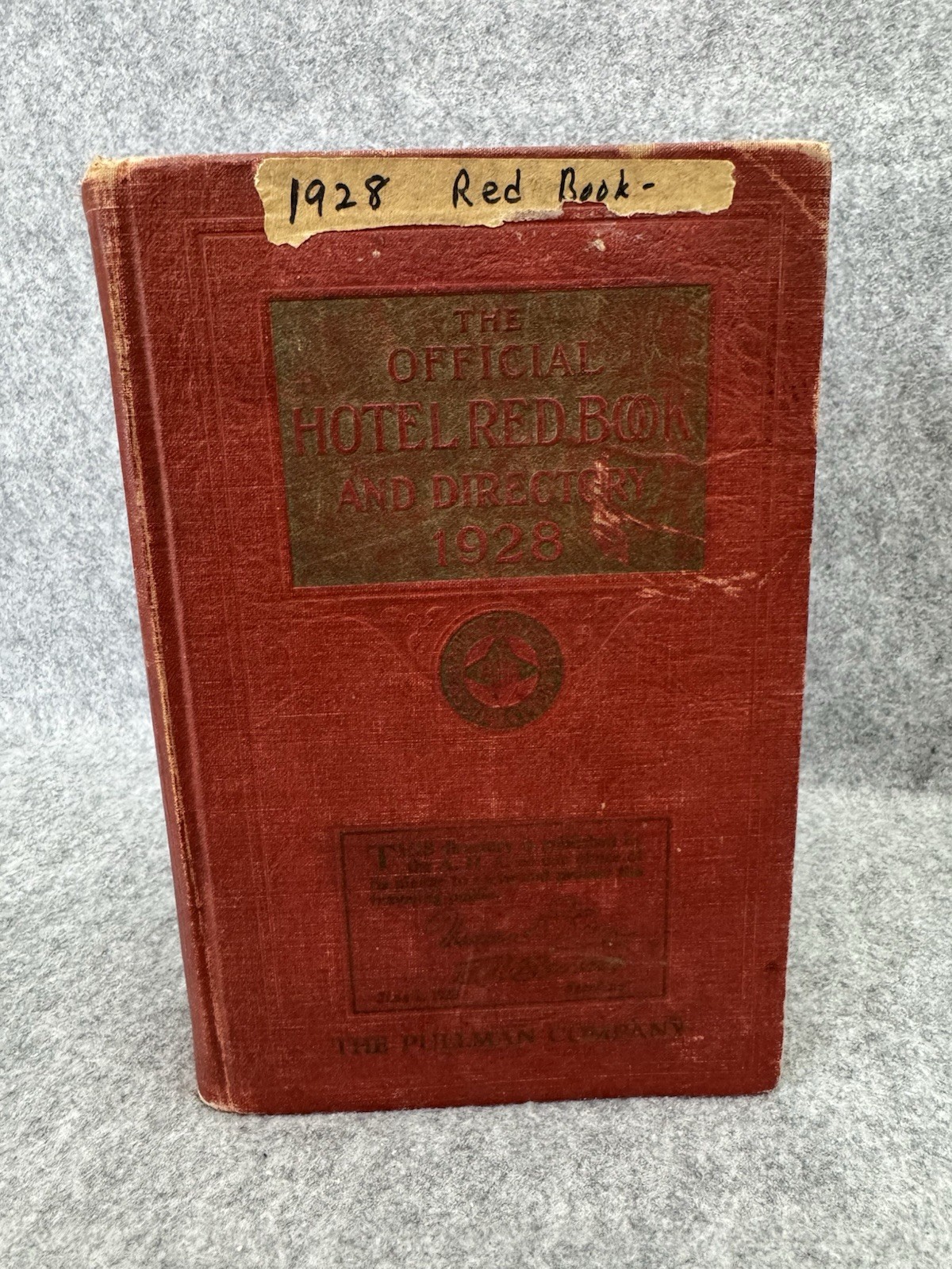 1928 Official Hotel Red Book and Directory HC American Hotel Association