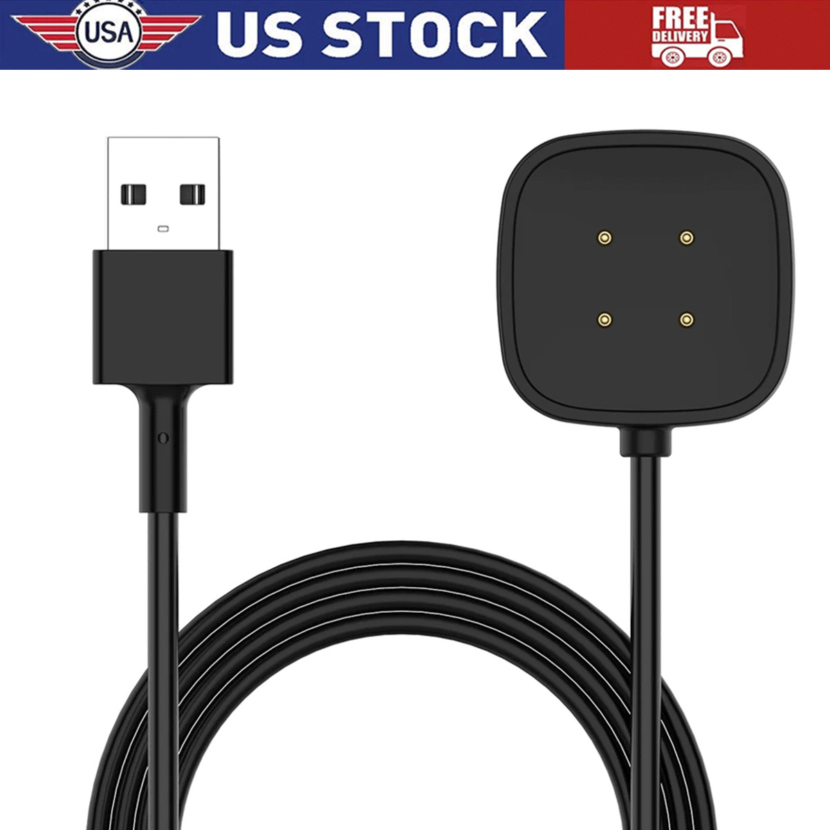 Wireless Charger For Fitbit Sense Versa 3 4 Watch USB Fast Charging Dock Cable Wireless Charger For Fitbit Sense Versa 3 4 Watch USB Fast Charging Dock Cable