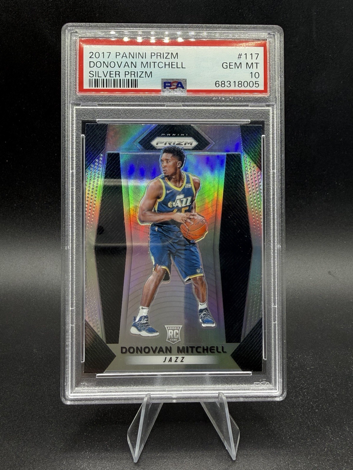 2017-18 Panini Prizm - Donovan Mitchell Rookie #117 Silver Prizm (RC) PSA 10
