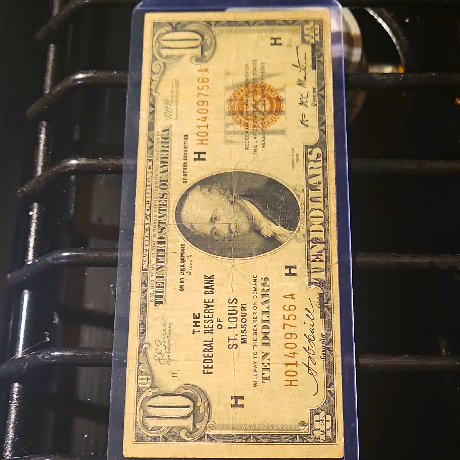 1929 $10 Federal Reserve Bank of St. Louis Note Banknote Series, Circulated 1929 $10 Federal Reserve Bank of St. Louis Note Banknote Series, Circulated