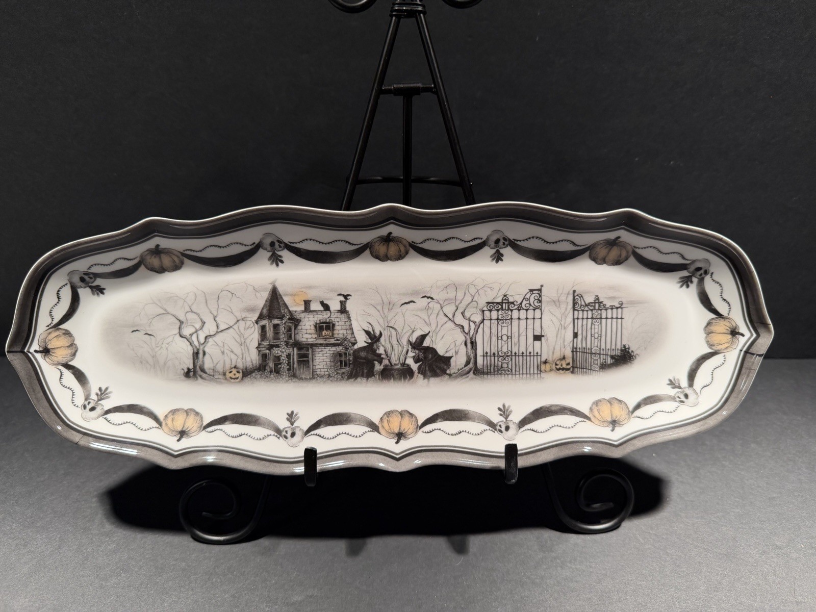 Halloween Melamine Rectangular Witches Cauldron Serving Tray Coven Spell 14.5 Halloween Melamine Rectangular Witches Cauldron Serving Tray Coven Spell 14.5