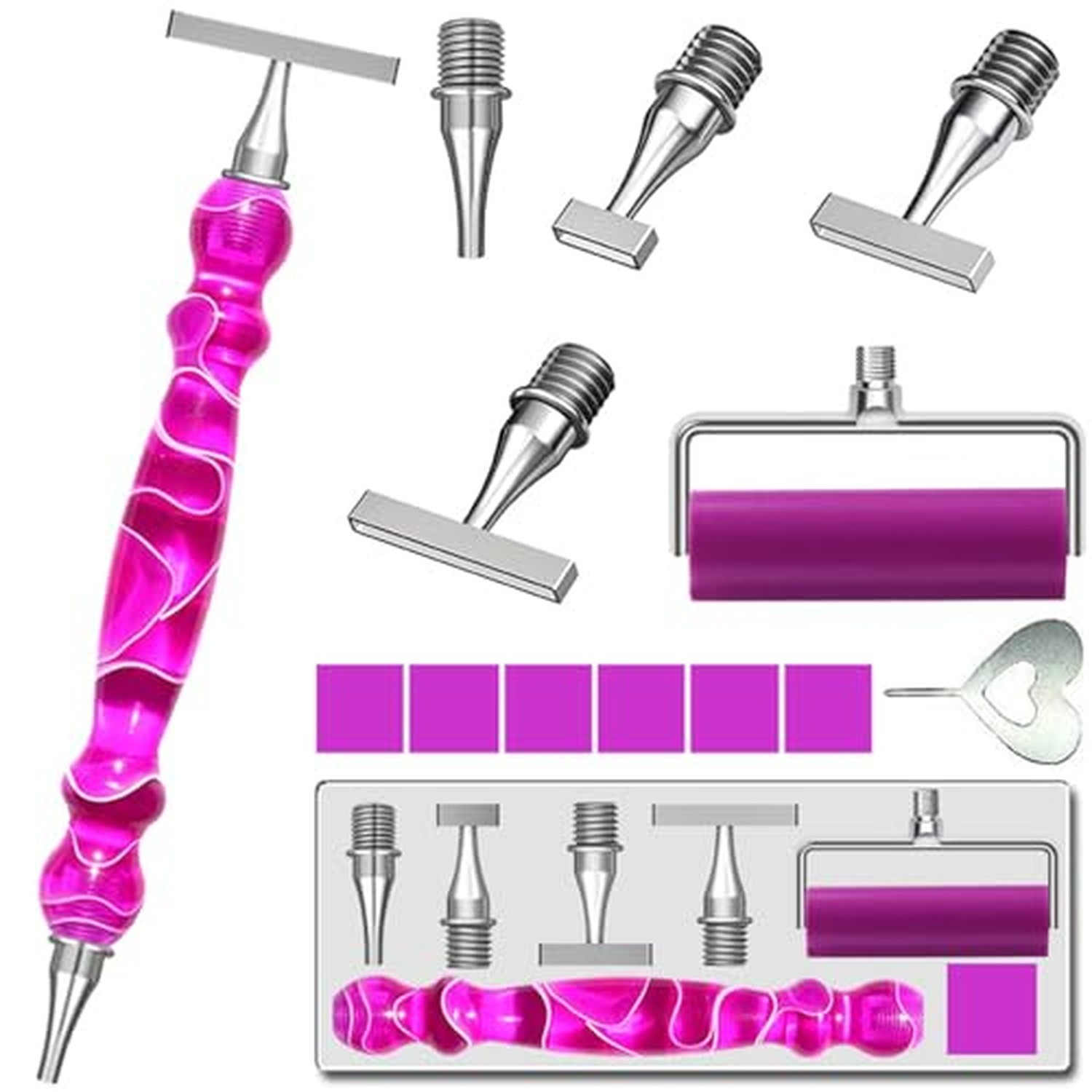 LEIYULY 13 PCS Thin Diamond Art Pens, Ergonomic Diamond Art Accessories