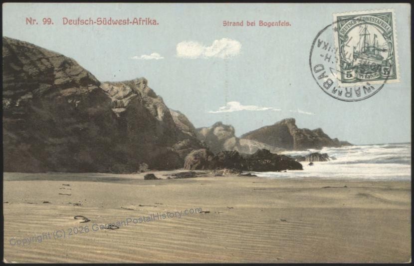 Germany 1914 SW Africa DSWA WARMBAD 5pf Wmk Cover 114277