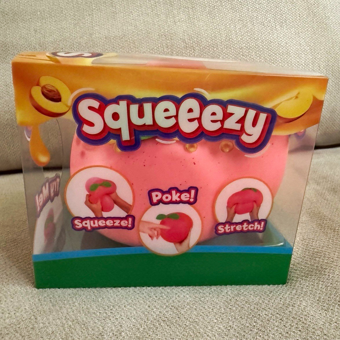 Sunny Days Squeeezy Jumbo Peach Squishy Toy Viral Fidget Stress Relief New Box
