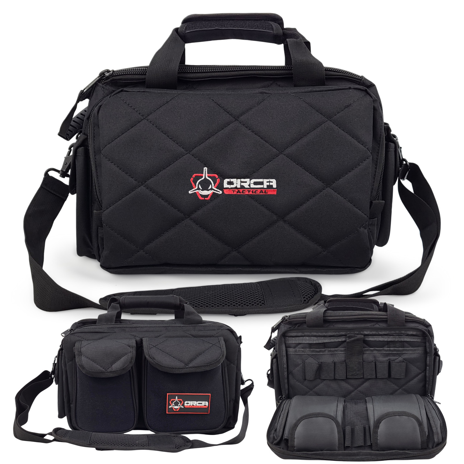 Orca Tactical 2+ Pistol Range Bag Shooting Handgun Revolver Duffle Ammo Case