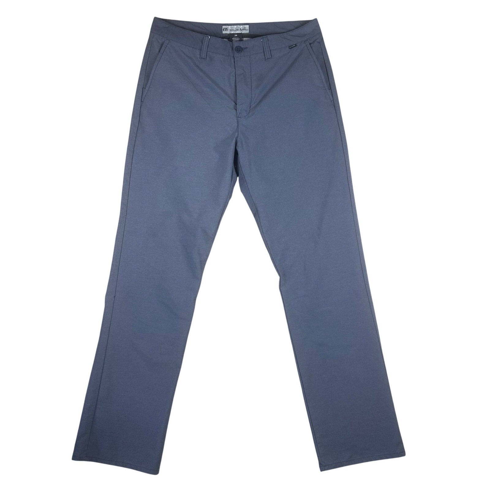 TravisMathew Mens Golf Pants Blue Grey Stretch Chino Trousers Size 34 123280