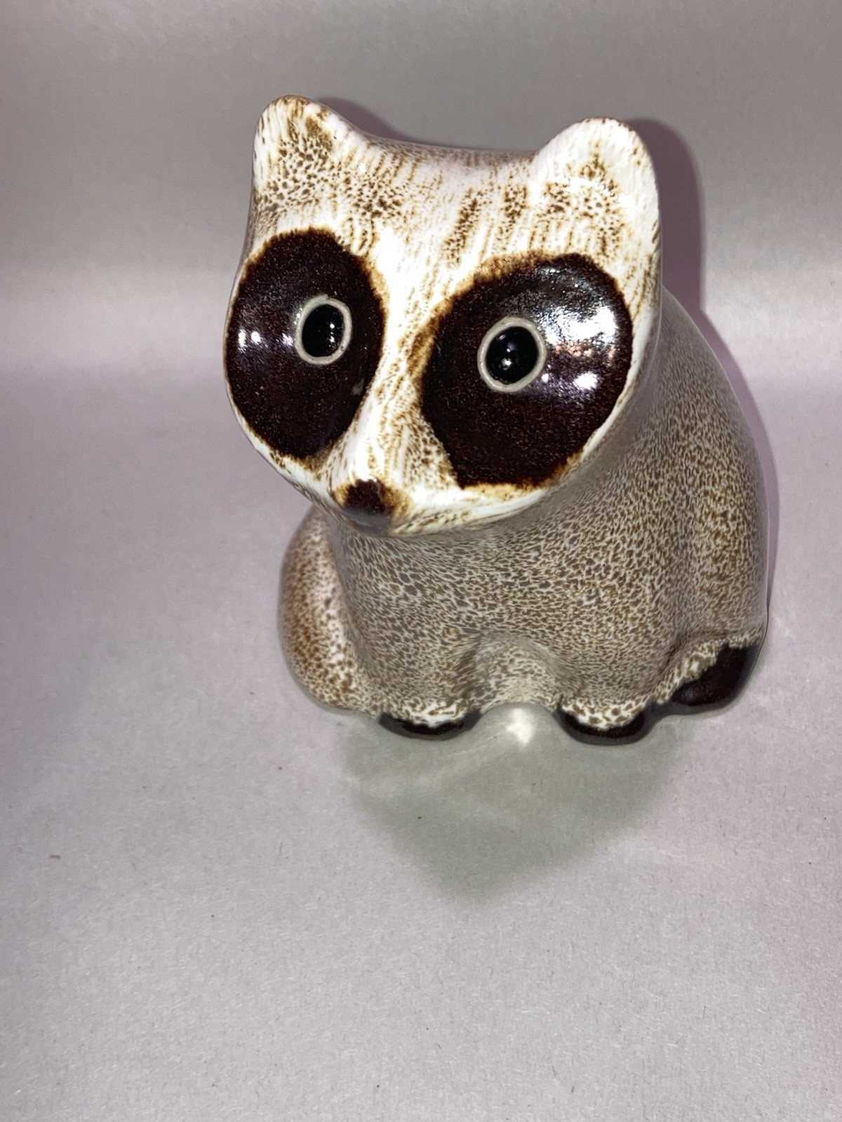 Pigeon Forge Pottery Raccoon Figurine Signed Douglas Ferguson