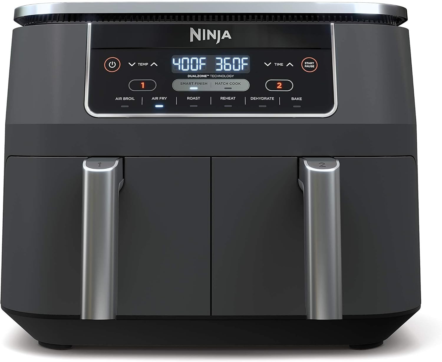 Ninja DZ201 Foodi 8 Quart 6-in-1 DualZone 2-Basket Air Fryer with 2 Independent Ninja DZ201 Foodi 8 Quart 6-in-1 DualZone 2-Basket Air Fryer with 2 Independent