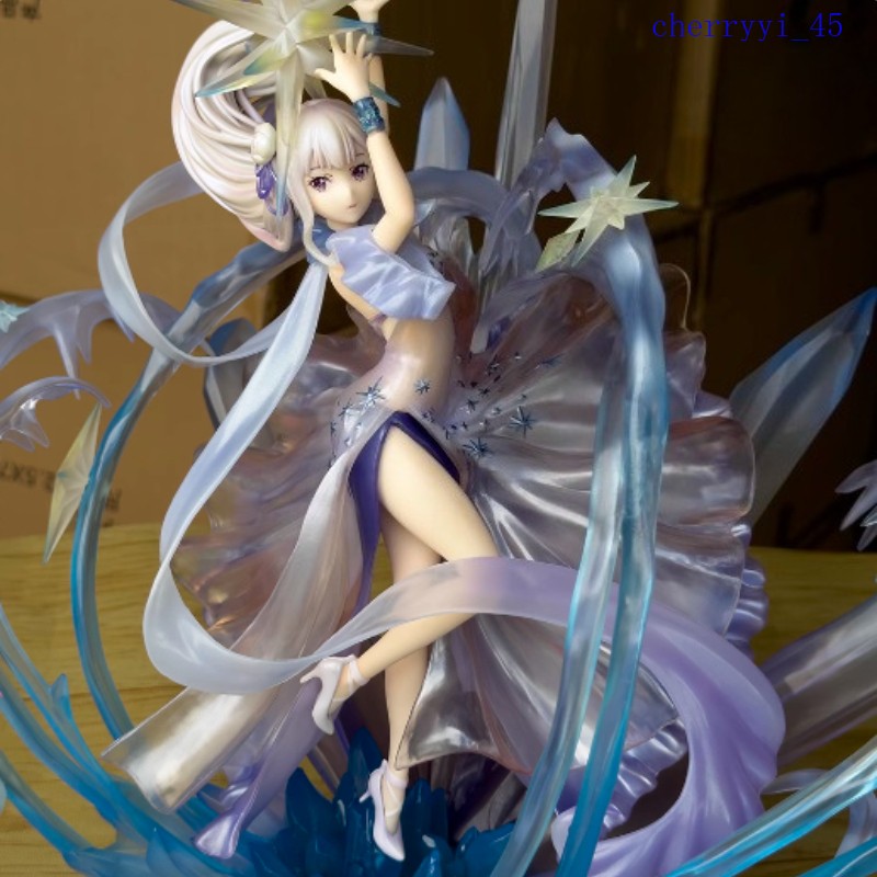 Re:Zero Emilia EMT Emilia Crystal Dress 1/7 Scale PVC Figure Collectible Model