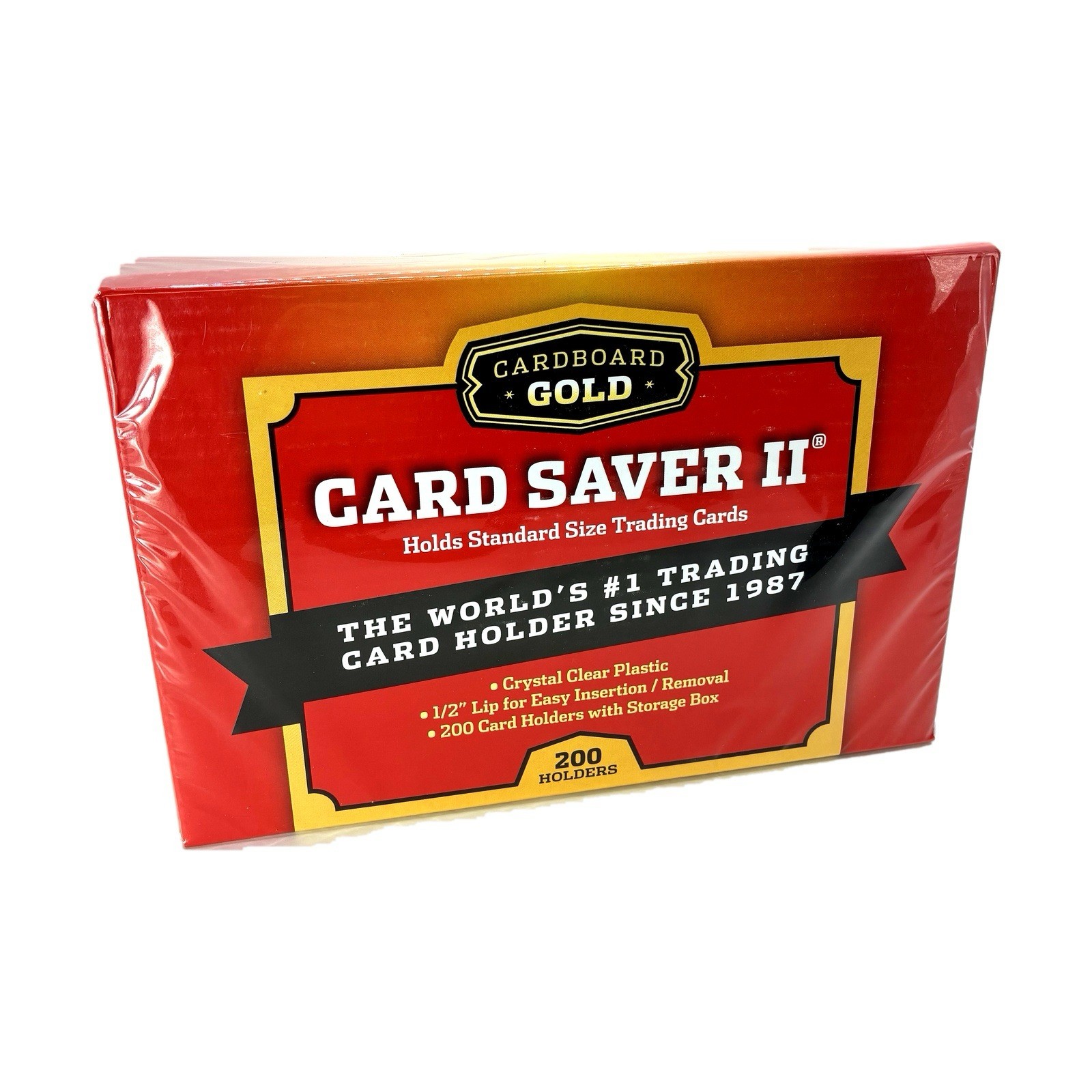 Card Saver 2 200 Ct Cardboard Gold Semi Rigid Card Holders Storage Box Included