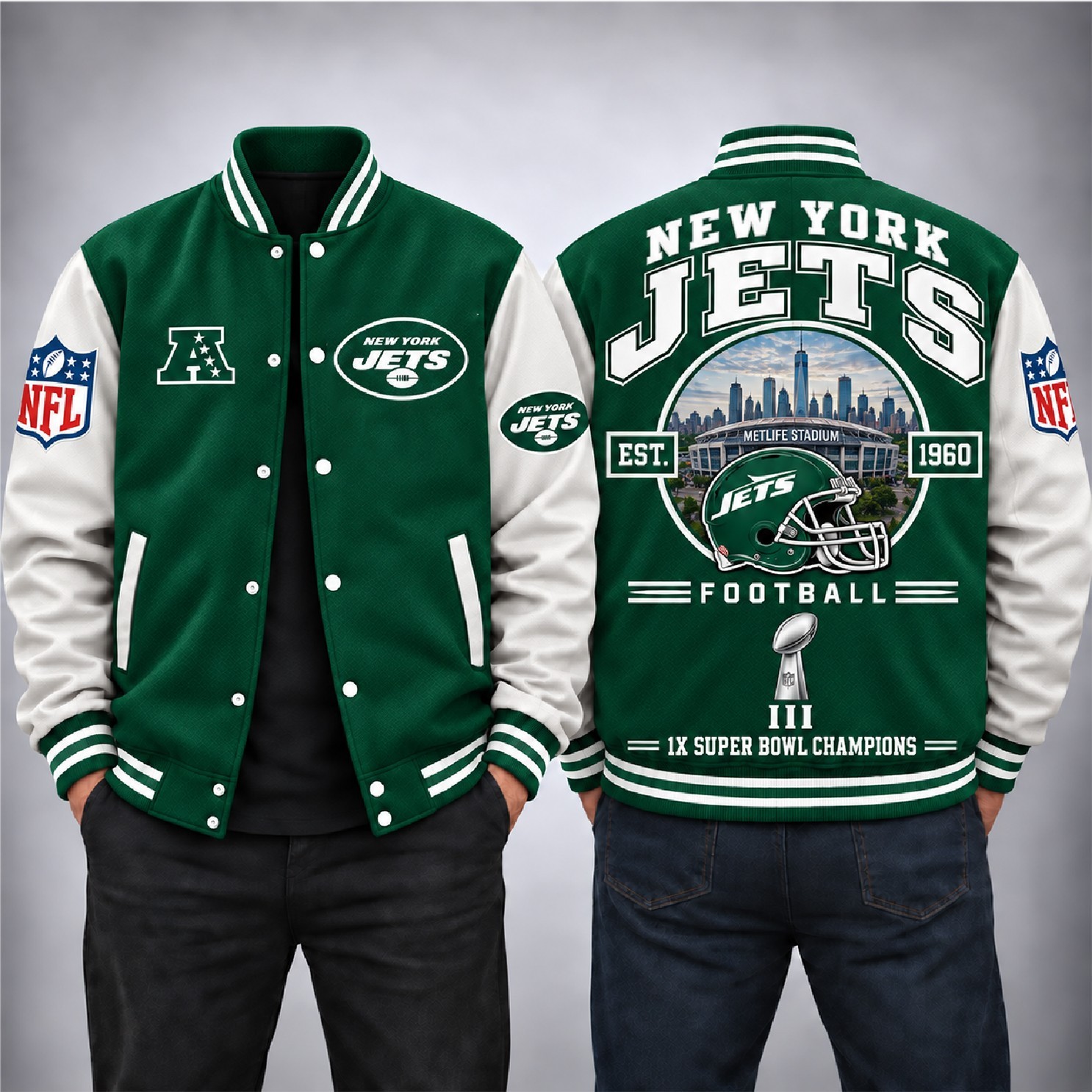 NEW Indianapolis Colts Football Custom Baseball Jacket