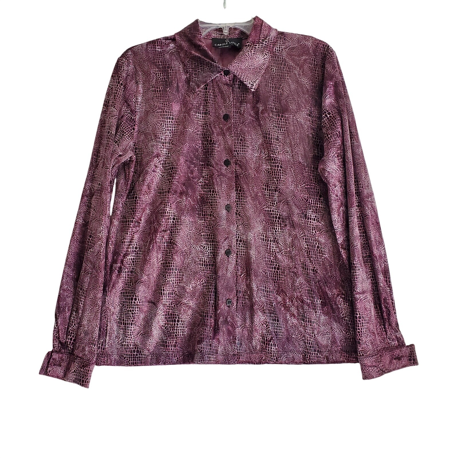 VTG Velvet Burnout Top Womens 10 Black Plum Witchy Whimsigoth Carole Little VTG Velvet Burnout Top Womens 10 Black Plum Witchy Whimsigoth Carole Little