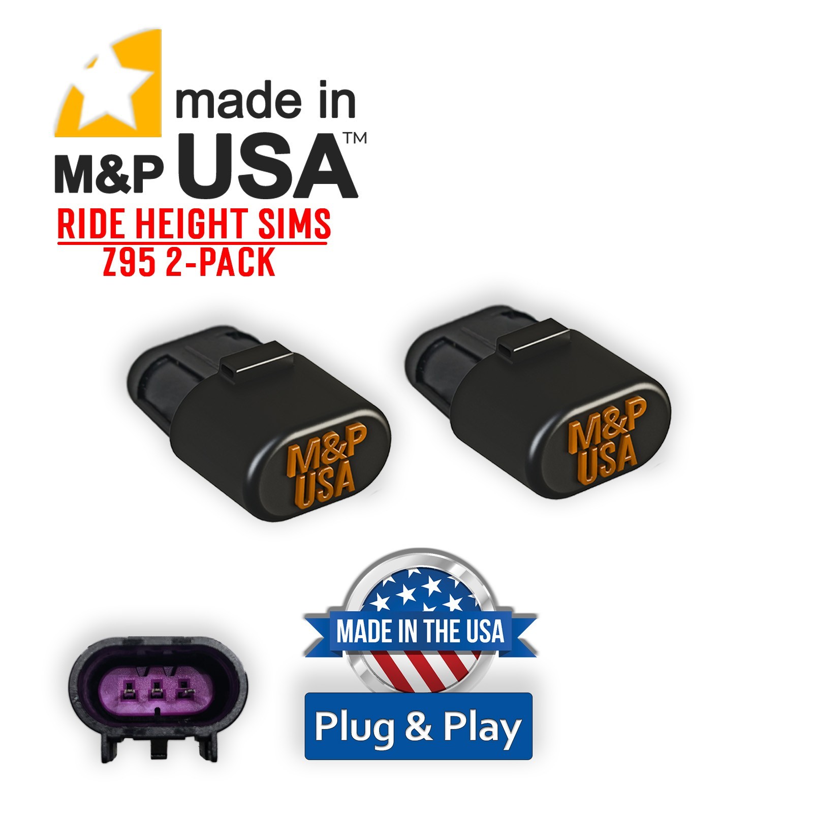 M&P USA GM MagneRide Ride Height Sensor Simulator 2PC Z95 2013-20 Chevy Cadillac