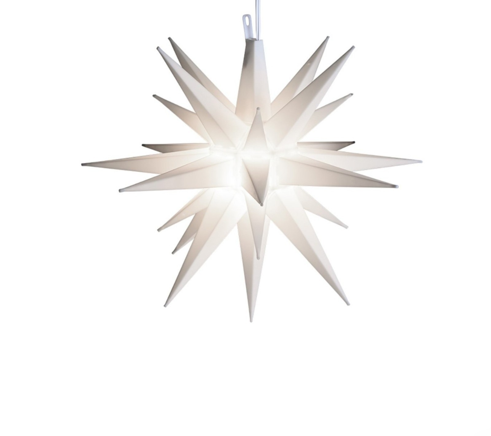 Moravian Star White Hanging Light, Warm White ( 24 Hour Sale Only)