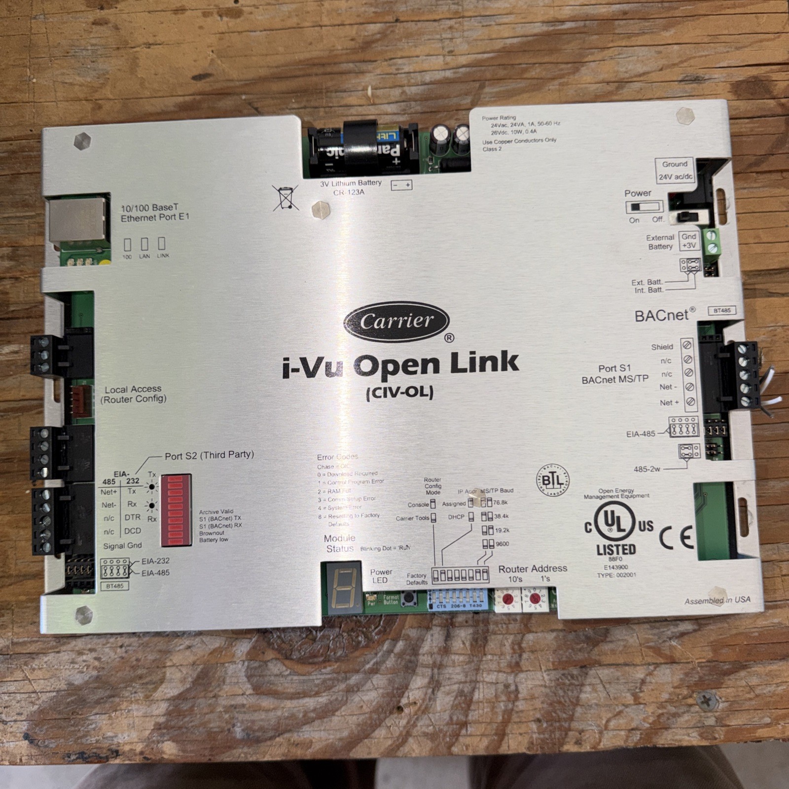 i-Vu Carrier: CIV-OL. i-VU Open Link. Pre Owned i-Vu Carrier: CIV-OL. i-VU Open Link. Pre Owned