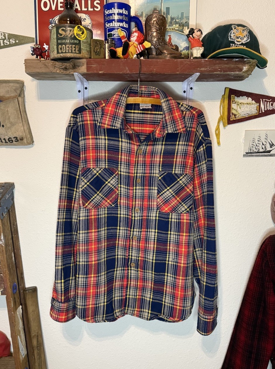 Vintage 70s Big Mac JCPenney All Cotton Flannel Shirt Size M